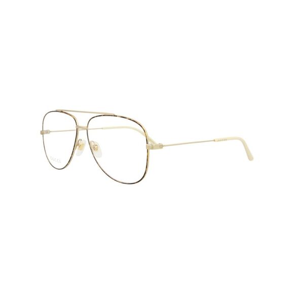 Gucci Aviator-Frame Metal Optical Frames Gold Mens - Picture 2 of 5